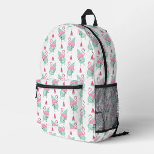 Flamingo & Watermelon Pastel Pattern Printed Backpack