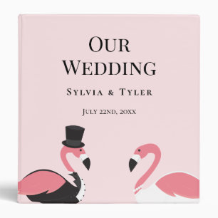 Flamingo Wedding Album Binder