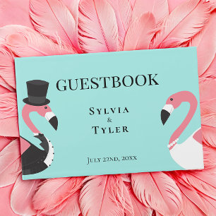 Flamingo Wedding Guest Book