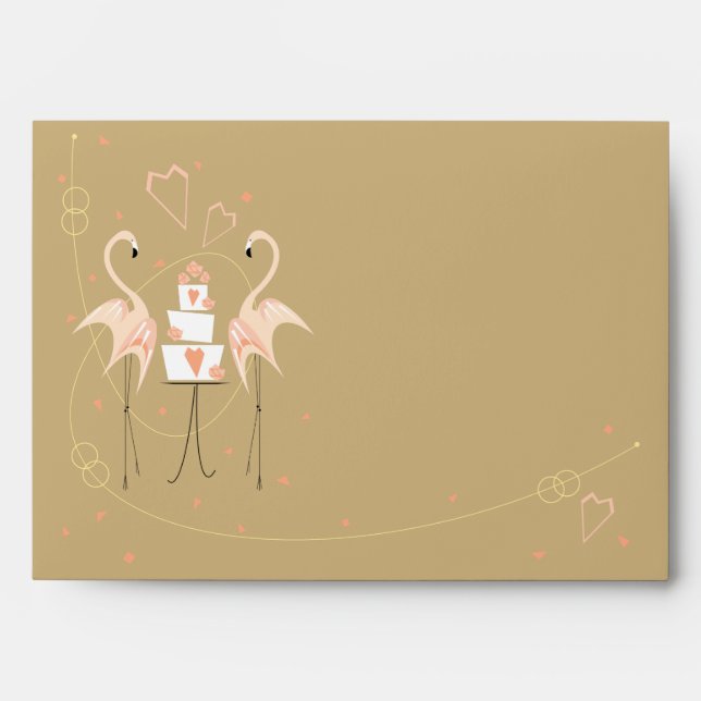 Flamingo Wedding Side Multi inside  Envelope (Front)
