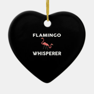 Flamingo Whisperer Novelty Flamingos Ceramic Ornament