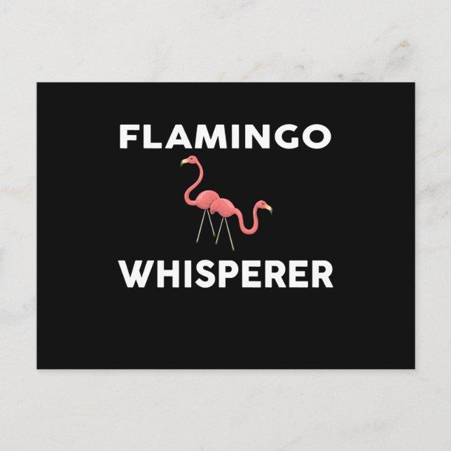 Flamingo Whisperer Novelty Flamingos Invitation Postcard (Front)