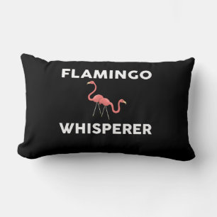 Flamingo Whisperer Novelty Flamingos Lumbar Pillow