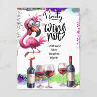 Flamingo Wine lover Birthday Party 