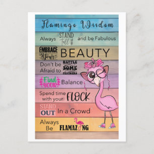 FLAMINGO WISDOM Postcard