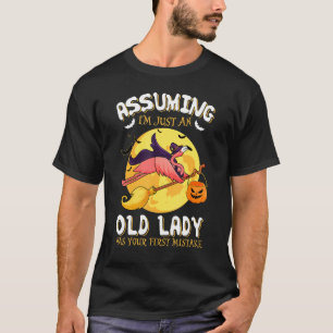 Flamingo Witch Assuming I M Just An Old Lady Your  T-Shirt