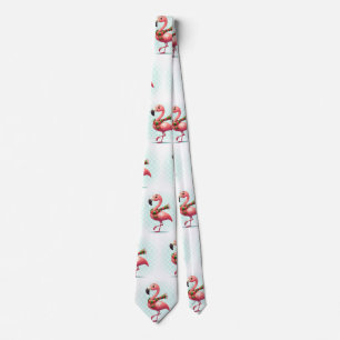 Flamingo with a Scarf  Tie