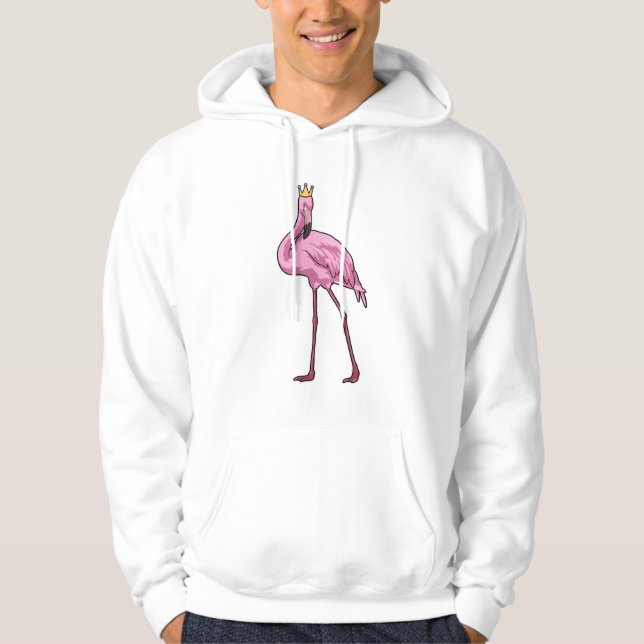 Flamingo with Crown Hoodie (Front)