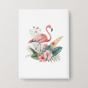 Flamingo With Flowers