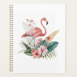 Flamingo With Flowers Planner
