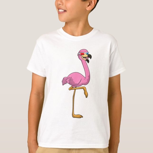 Flamingo with Glasses T-Shirt (Front)