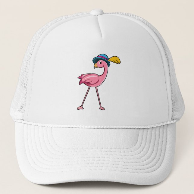 Flamingo with Hat & Feather (Front)