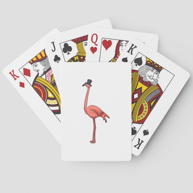 Flamingo with Hat Playing Cards (Back)
