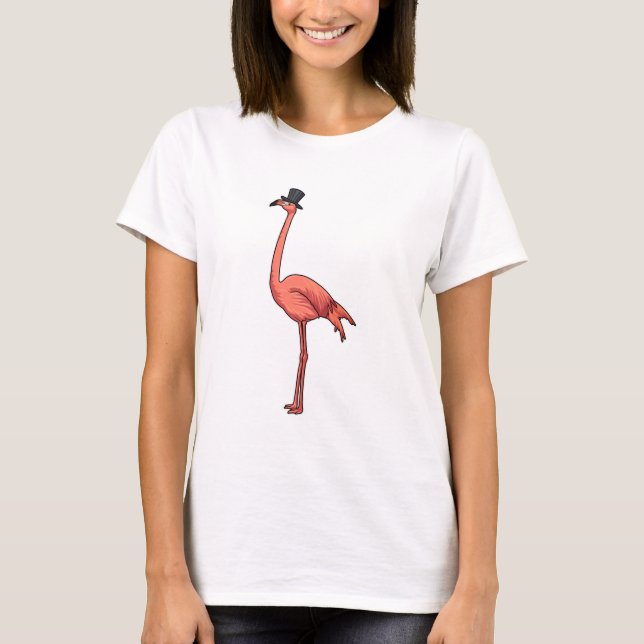 Flamingo with Hat T-Shirt (Front)