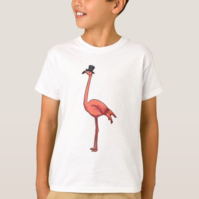 Flamingo with Hat T-Shirt (Front)