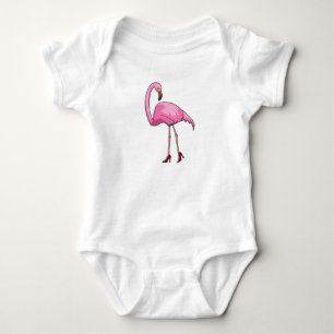 Flamingo with High heels Baby Bodysuit