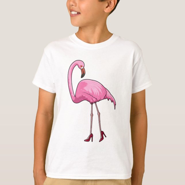 Flamingo with High heels T-Shirt (Front)