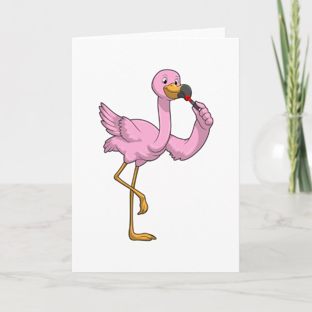 Flamingo with Lipstick Card (Front)
