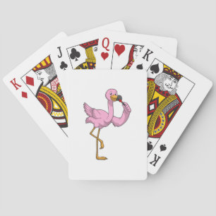 Flamingo with Lipstick Playing Cards