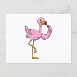 Flamingo with Lipstick Postcard