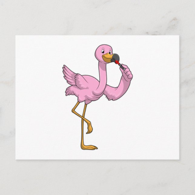 Flamingo with Lipstick Postcard (Front)