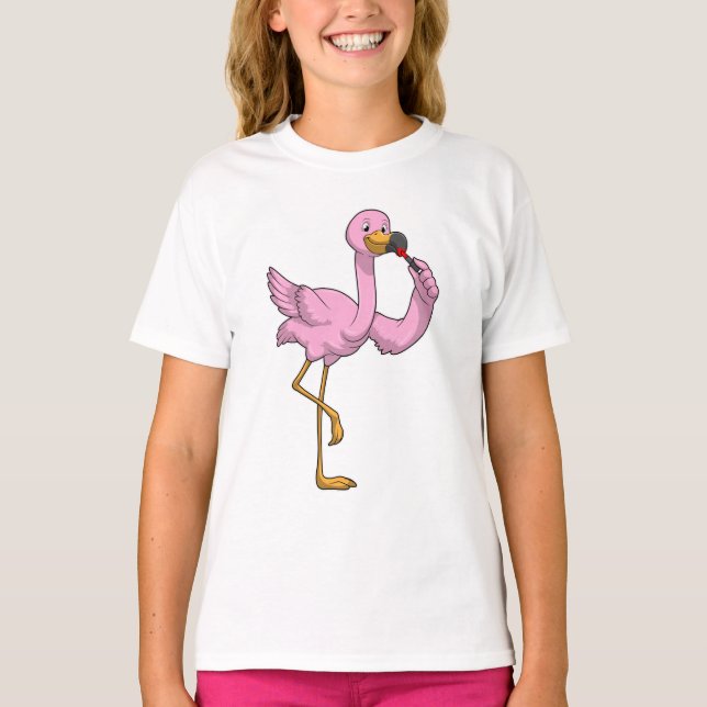 Flamingo with Lipstick T-Shirt (Front)