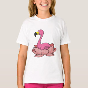 Flamingo with Lotus flower T-Shirt