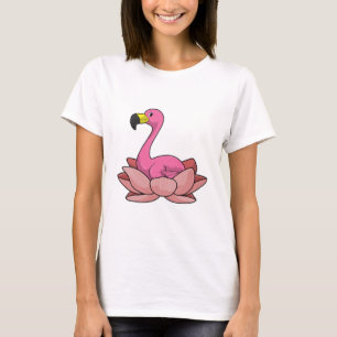 Flamingo with Lotus flower T-Shirt