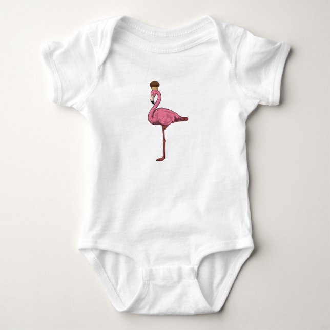 Flamingo with Muffin Baby Bodysuit (Front)