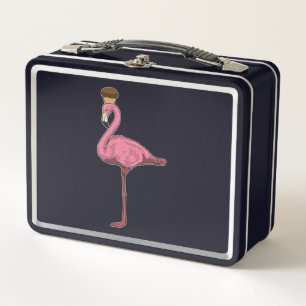 Flamingo with Muffin Metal Lunch Box