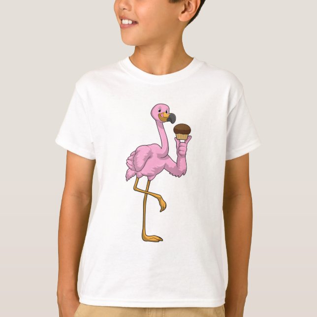 Flamingo with Muffin T-Shirt (Front)