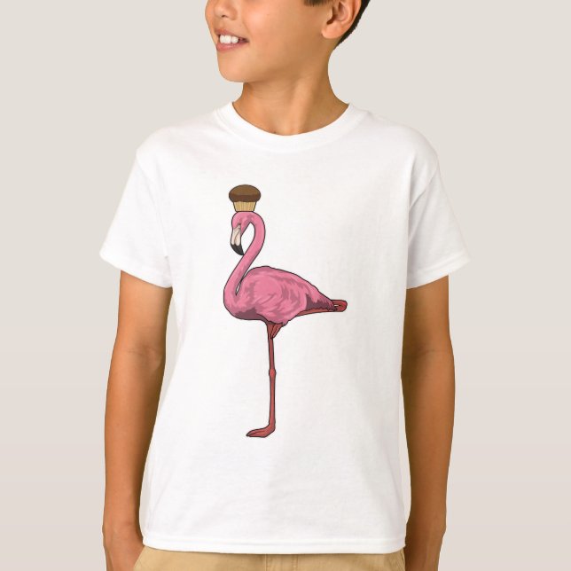 Flamingo with Muffin T-Shirt (Front)