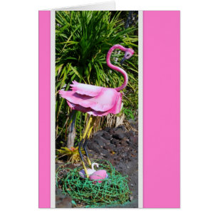 Flamingo with Nest Mailbox Card