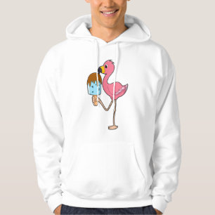 Flamingo with Popsicle Hoodie