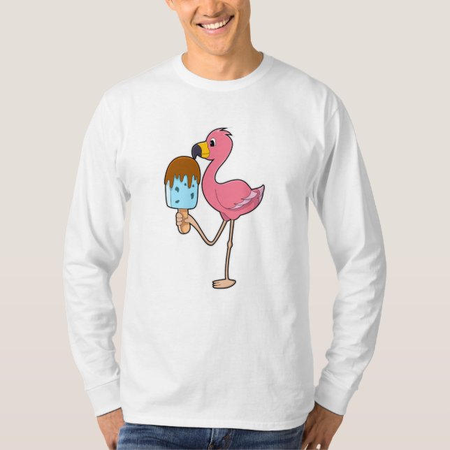 Flamingo with Popsicle T-Shirt (Front)