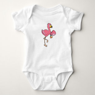 Flamingo with Purse Baby Bodysuit