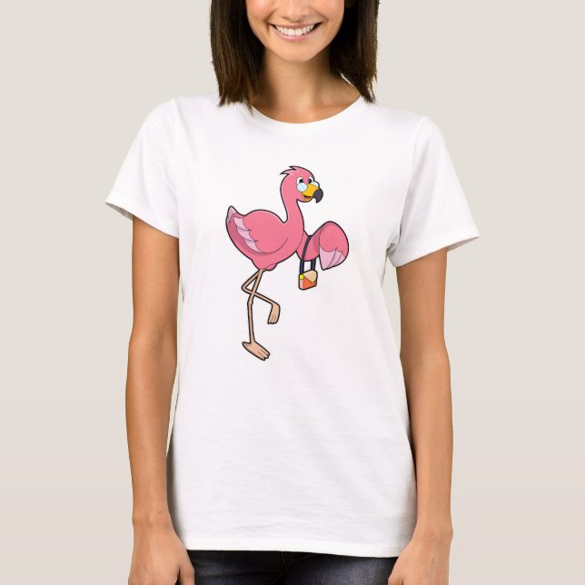 Flamingo with Purse T-Shirt (Front)