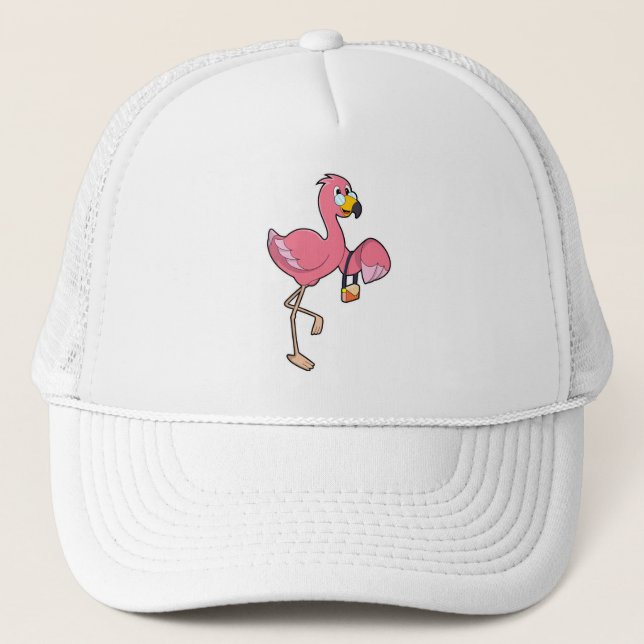 Flamingo with Purse Trucker Hat (Front)