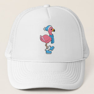 Flamingo with Scarf & Hat