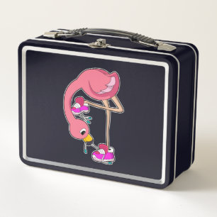Flamingo with Shoes Metal Lunch Box