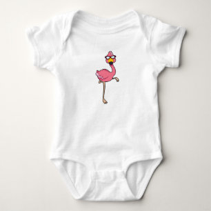 Flamingo with Sunglasses Baby Bodysuit