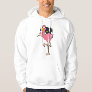 Flamingo with Umbrella Hoodie