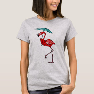 Flamingo with umbrella T-Shirt