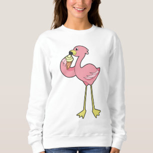 Flamingo with Waffle ice cream Sweatshirt