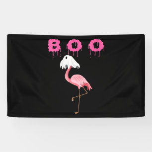 Flamingo Womens Flamingo Boo Ghost Halloween Banner