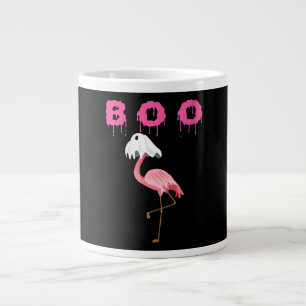 Flamingo   Womens Flamingo Boo Ghost Halloween Large Coffee Mug