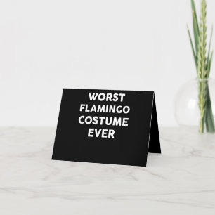 Flamingo Worst Flamingo Costume Ever Thank You Card