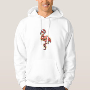 Flamingo Wrapped In Christmas Light Pink Bird    Hoodie