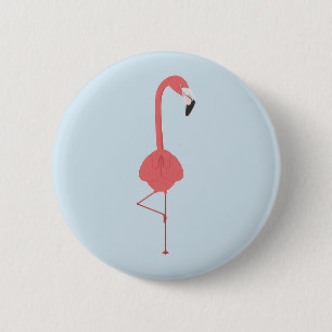 FLAMINGO YOGA 2 INCH ROUND BUTTON
