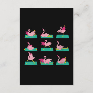 Flamingo Yoga Poses Meditation Workout Exercise Enclosure Card